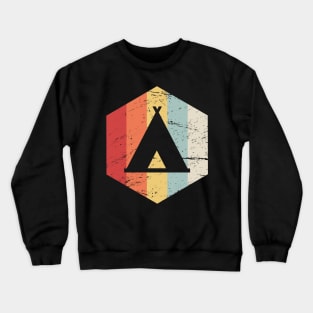 Retro Camper Tent Icon Crewneck Sweatshirt